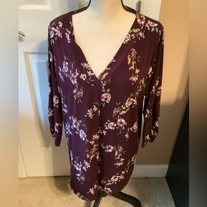 Floral 3/4 Sleeve Blouse